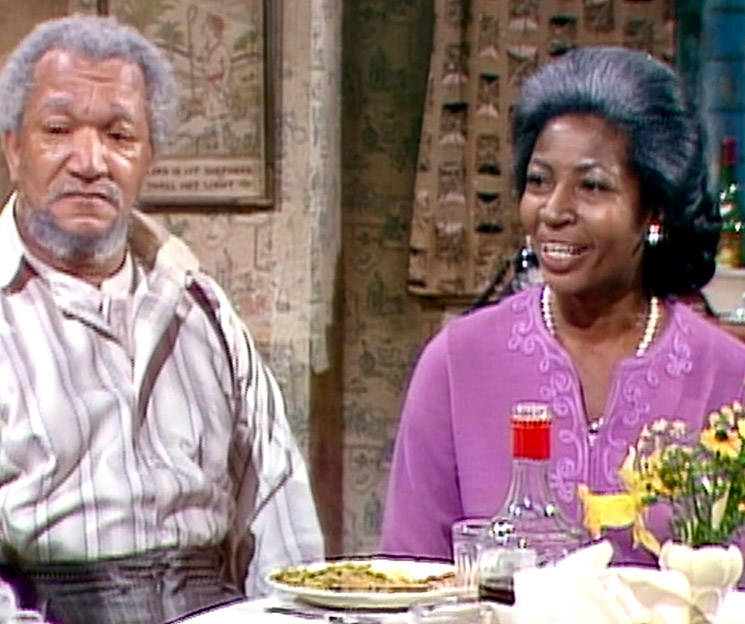 Photo of Lynn Hamilton and Fred Sanford played by Redd Foxx